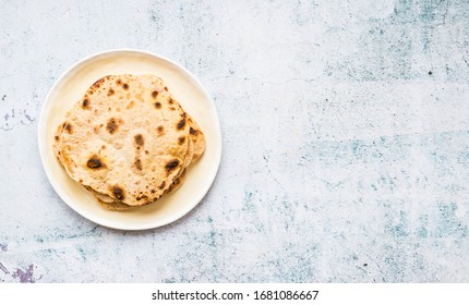 Chapati, Roti, Naan Indian Crispy Flatbread Om Plate