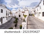 Chapel Church and Residential Houses in Mijas, Malaga, Pueblos Blancos, White Villages,  - Spain