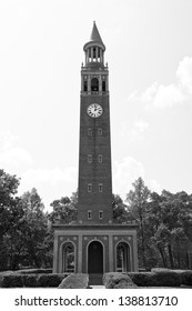 Chapel Hill Bell Tower In Black And White