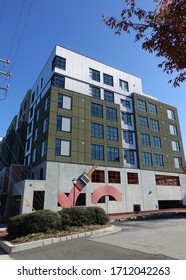 CHAPEL HILL, NC - Nov 2019: Condos In Downtown