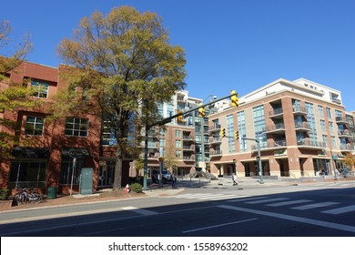 CHAPEL HILL, NC - November 10, 2019: Franklin Street In Downtown Chapel Hill