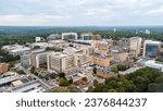 Chapel Hill, NC - October 6, 2023: Chapel Hill Skyline and hospitals