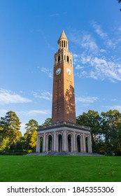 Chapel Hill, NC / USA - October 23, 2020: Bell Tower On UNC Campus