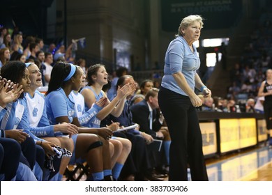 CHAPEL HILL, NC-FEB 28: University Of North Carolina Head Coach Sylvia Hatchell On The Sidelines Against The Duke Blue Devils On February 28, 2016 At Carmichael Arena In Chapel Hill, North Carolina.