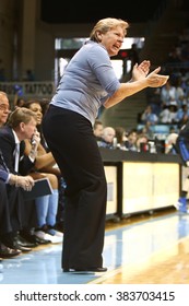 CHAPEL HILL, NC-FEB 28: University Of North Carolina Head Coach Sylvia Hatchell Reacts On The Sidelines Against The Duke Blue Devils On February 28, 2016 At Carmichael Arena.