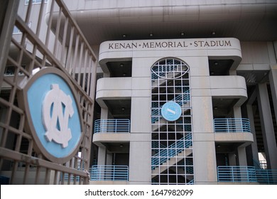 Chapel Hill, North Carolina - February 3 2020: UNC Tar Heels' Kenan Memorial NCAA Football Stadium Exterior