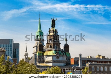 Chapel of Notre Dame de Bon Secourt in Montreal in a sunny day, Quebec, Canada