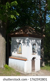 Chapel. Old Tiny Sacral Building. Folk Architecture. South Moravia, Czech Republic.