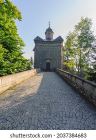 Chapel of Our Lady of Snow is a Baroque chapel situated on the hill called Hvezda, near the town of Broumov, Czech Republic - Shutterstock ID 2037384683