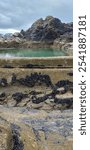 Chapel Rock Pool on Perranporth beach in Cornwall