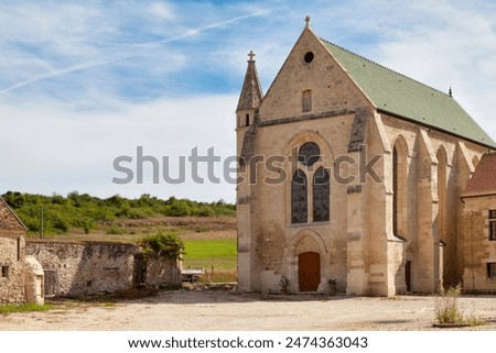 The chapel of Saint Christopher at the Moisy-le-Temple commandery. The hospital commandery formerly of the Order of the Temple is located in the commune of Montigny-l'Allier, in the Aisne.