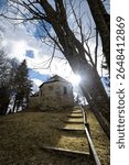 The chapel of San Rocco in Monterovere. Caldonazzo, Trentino, Italy.