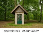 chapel of St. Hubert in Bois de La Houssiere forest, Braine le comte, Hainaut, Wallonia, Belgium