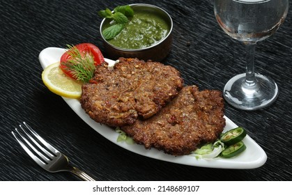 Chapli Kabab Sauce Oval Shape White Stock Photo 2148689107 | Shutterstock