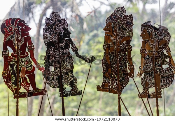 Characters Wayang Kulit Traditional Indonesian Puppetshadow Stock Photo ...