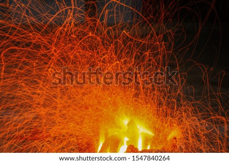 Similar – Foto Bild Feuer Werk Nachthimmel