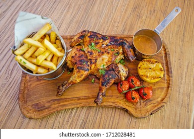 Charcoal Grilled Chicken With Fries 