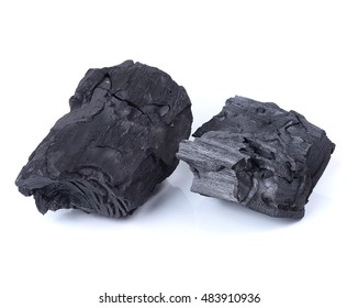 charcoal isolated on white