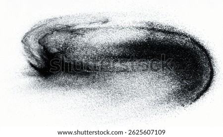 Charcoal splashes, black dotwork grain texture, abstract stipple sand effect, gradien