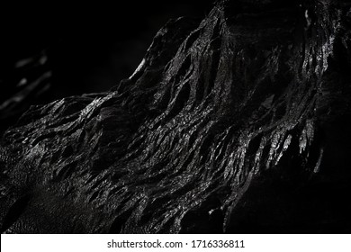 Charcoal Texture On Black Background