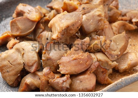 Charcoal-grilled of gizzard