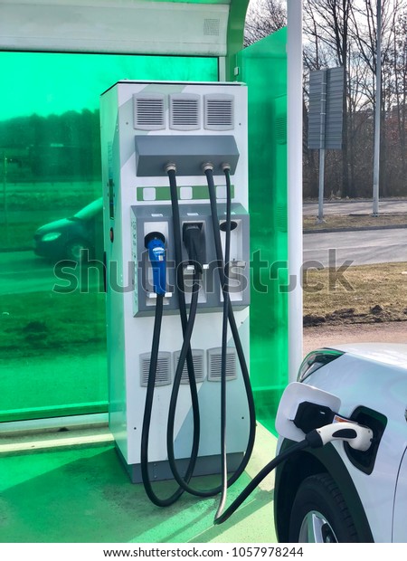 Charging electric car for cleaner air and\
reduce pollution