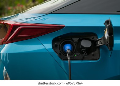 Charging hybrid plug in car.