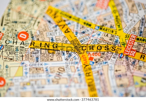 Charing Cross London Uk Map Stock Photo Edit Now