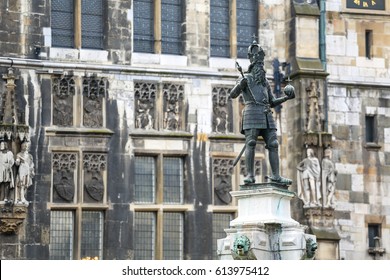 Charlemagne Statue in Akwizgran city center, Germany
