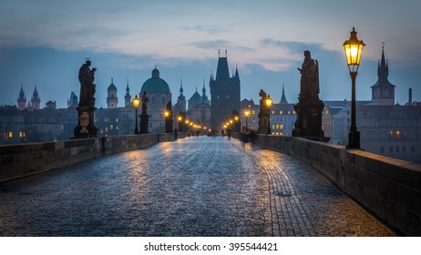 Charles Bridge At Dawn, Prague