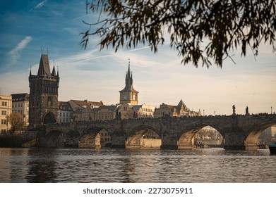 Charles bridge over Vltava river, Prague