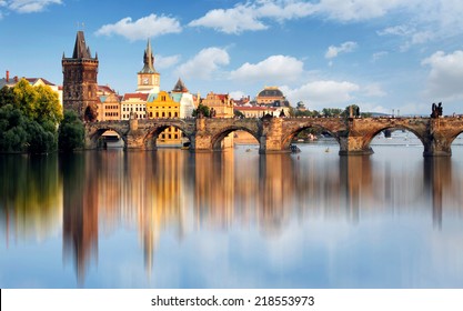 Charles bridge in Prague, Czech republic - Shutterstock ID 218553973