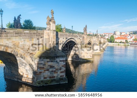 Similar – Karlsbrücke an der Seite und Prag Stadt