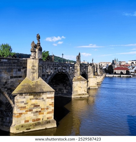 Similar – Karlsbrücke an der Seite und Prag Stadt