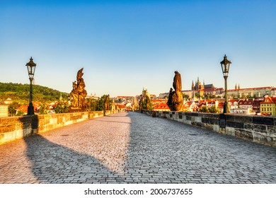 Charles Bridge at Sunrise, Prague, Czech Republic 