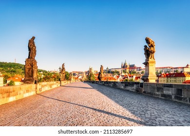 Charles Bridge at Sunrise, Prague, Czech Republic 