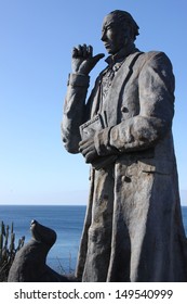 Charles Darwin At San Cristobal Island, Galapagos Islands, Ecuador.