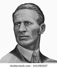 Charles Kingsford Smith Portrait From  Australian Banknotes. 
