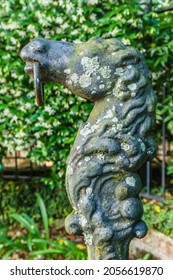 Charleston, SC, US-April 27, 2018: Close-up Of Iconic Horse Figure Made Of Iron Along Street In Historic District.