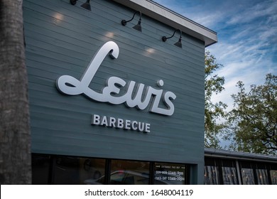 Charleston, South Carolina - February 4 2020: Lewis Barbecue Restaurant Exterior