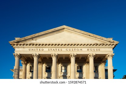 Charleston, South Carolina, United States, November 2019, A View  Of The US Customs House