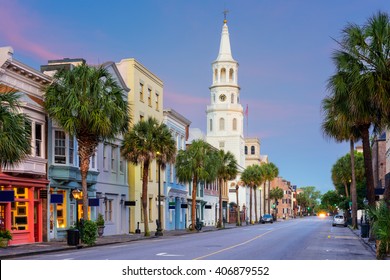 Charleston, South Carolina, USA in the French Quarter. - Shutterstock ID 406879552