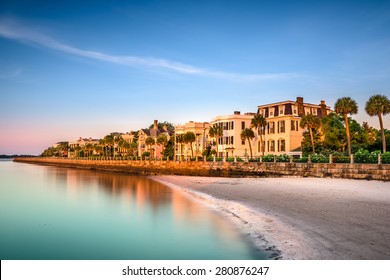 Charleston, South Carolina, USA at the historic homes on The Battery. - Shutterstock ID 280876247