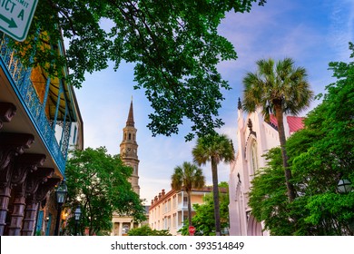 Charleston, South Carolina, USA Historic Downtown Cityscape.