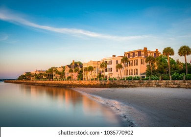 Charleston, South Carolina, USA Homes Along The Battery.