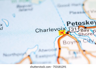 Charlevoix. Canada On A Map.