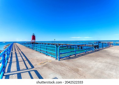 Charlevoix Michigan End Of Summer Day On Lake Michigan Where Everything Is Clear And Blue!