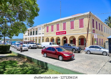 Charlotte Amalie, U.S. Virgin Islands-20 May, 2017: Charlotte Amalie historic center and shopping district