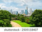 Charlotte city downtown skyline cityscape in North Carolina, United States