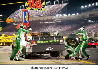 CHARLOTTE, NC - MAY 19: Pit Stop For Dale Earnhart Jr  At The Nascar All Star Race At Charlotte Motorspeedway In Charlotte, NC On May 19, 2012